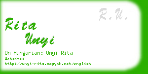 rita unyi business card